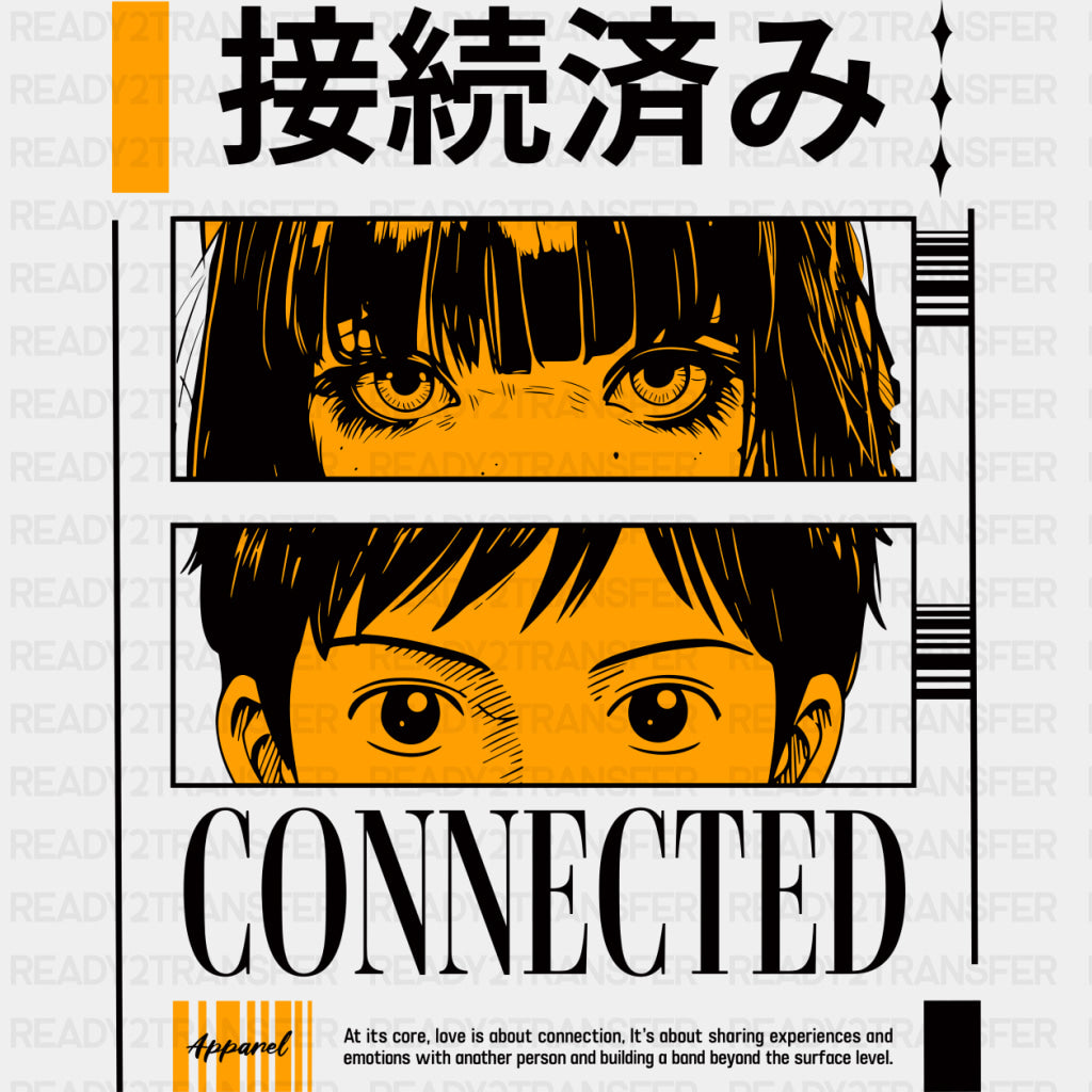 Connected - Anime DTF Transfers - Adult Unisex - S & M (10’’) / Dark Color Design (See Imaging)