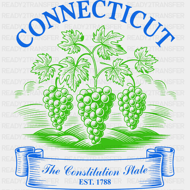 Connecticut The Constitution State - States & Cities DTF Transfer ready2transfer