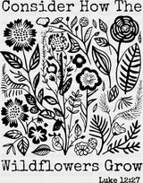 Consider How The Wildflowers Grow - Faith DTF Transfer Adult Unisex - S & M (10’’) / Dark Color Design (See Imaging)
