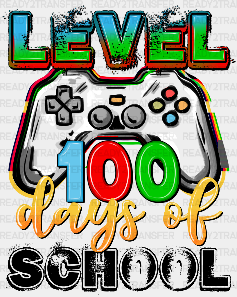 Console Level 100 Days Of School Dtf Transfer