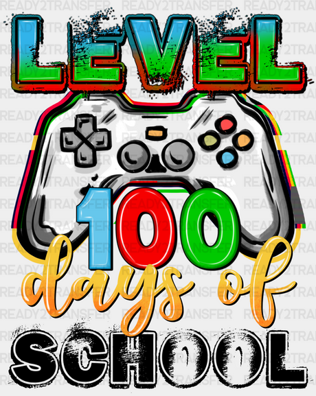 Console Level 100 Days Of School Dtf Transfer