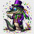 Cool Sunglasses Alligator - Mardi Gras DTF Transfers ready2transfer