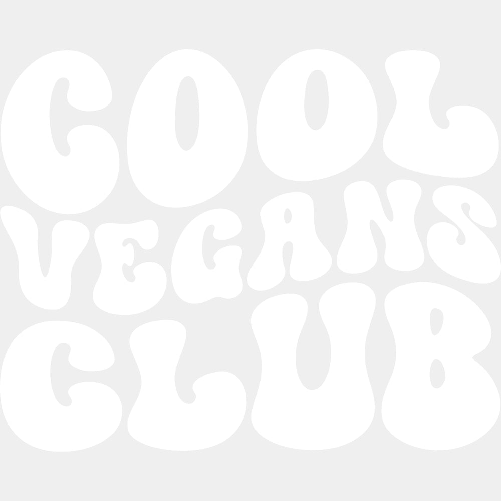 Cool Vegans Club - Vegan DTF Transfers - Adult Unisex - S & M (10’’) / Light Color Design (See Imaging)