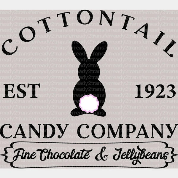 Cottontail Candy Company Easter DTF Heat Transfer, Easter Design