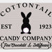 Cottontail Candy Company Easter DTF Heat Transfer, Easter Design ready2transfer Black