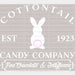 Cottontail Candy Company Easter DTF Heat Transfer, Easter Design ready2transfer White