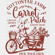 Cottontail Farm Carrot Patch Red & White - Easter DTF Transfer Adult Unisex - S & M (10’’) / Dark Color Design (See