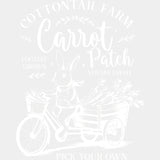 Cottontail Farm Carrot Patch Red & White - Easter DTF Transfer Adult Unisex - S & M (10’’) / Light Color Design (See