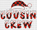 Cousin Crew x Christmas DTF Transfer ready2transfer Black