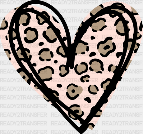 Cow Design Heart Dtf Transfer