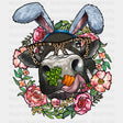 Cow Flower Easter Dtf Heat Transfer Design