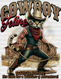 Cowboy Feline Design - Rodeo Dtf Transfers