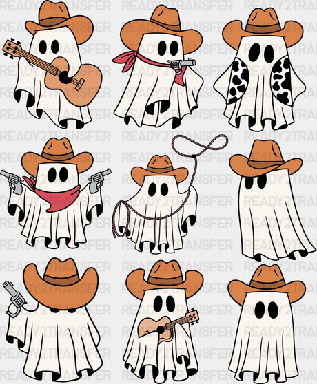 Cowboy Ghost Halloween Dtf Transfer