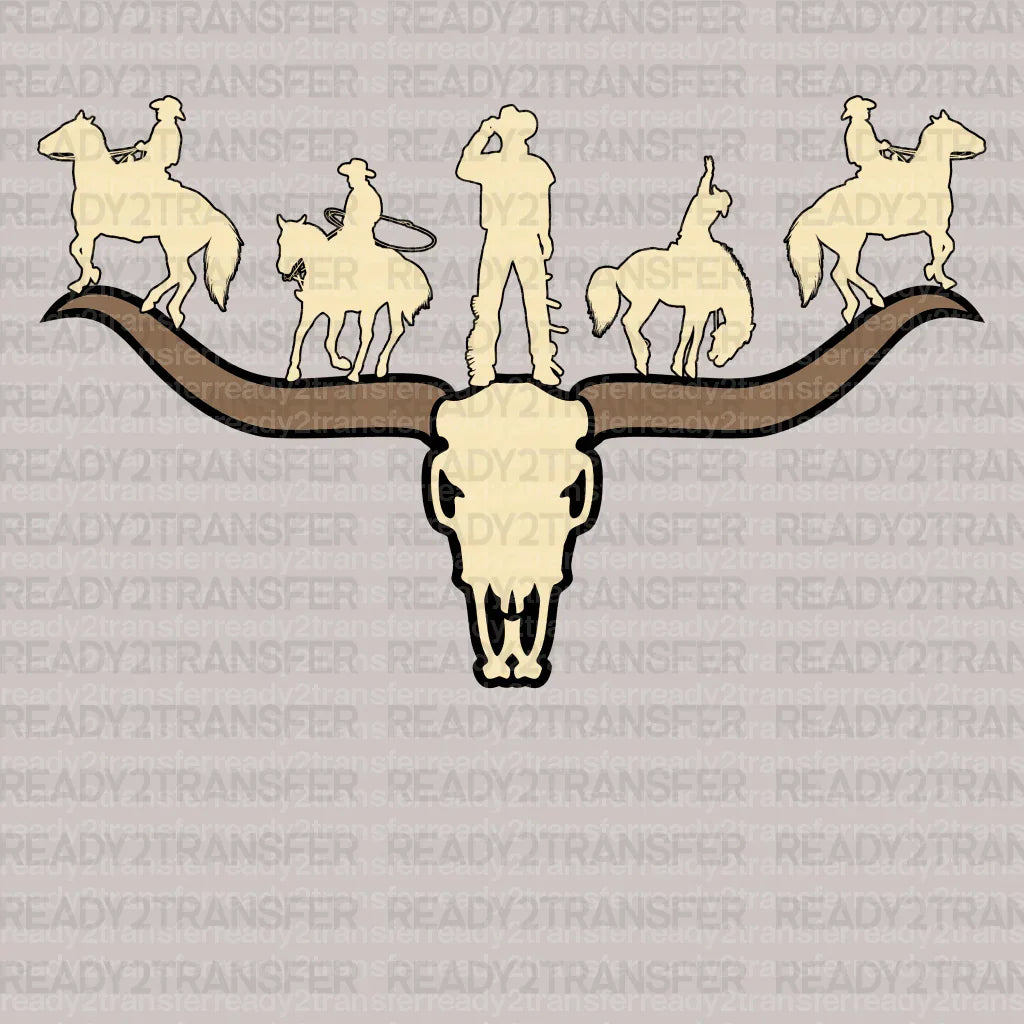 COWBOY ON BULL DTF Transfer ready2transfer