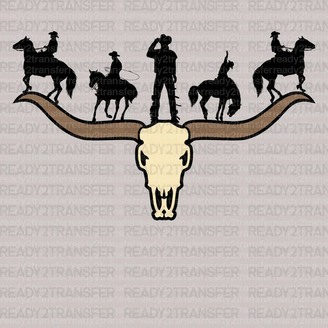 COWBOY ON BULL DTF Transfer ready2transfer