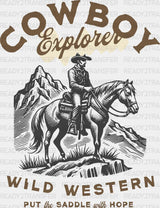 Cowboy Wild Western Design - Rodeo Dtf Transfers