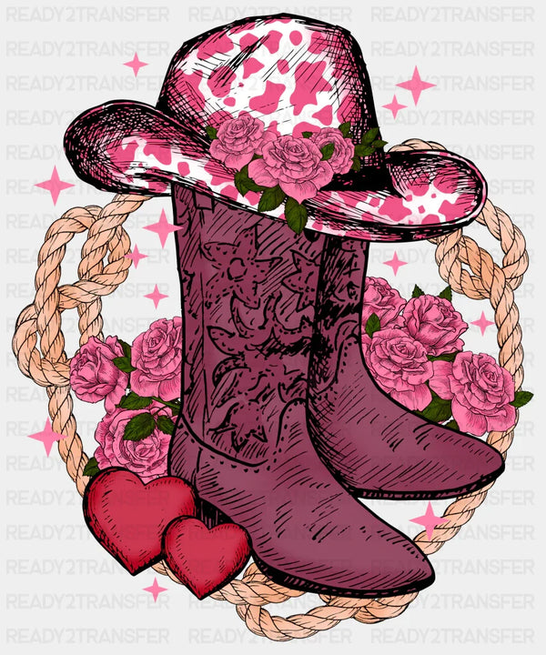 COWGIRL BOOTS DESIGN DTF Transfer