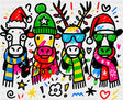 Cows Colorful - Christmas DTF Transfer