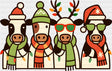 Cows Wearing Scarfs And Hats - Christmas DTF Transfer
