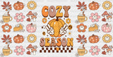 Cozy Season Checkered Design - Fall Cup Wrap Uv Sticker Permanent Dtf Decal