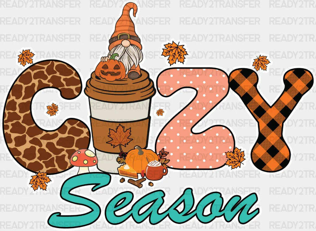 Cozy Season Pumpkin Drink - Fall Dtf Transfer Adult Unisex S & M (10’’) / Light Color Design