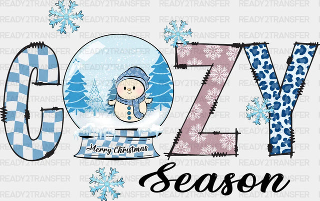 Cozy Season Snow Globe - Winter Iron On Dtf Transfer Adult Unisex S & M (10’’) / Dark Color