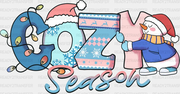 Cozy Season Snowman Design - Winter Iron On DTF Transfer