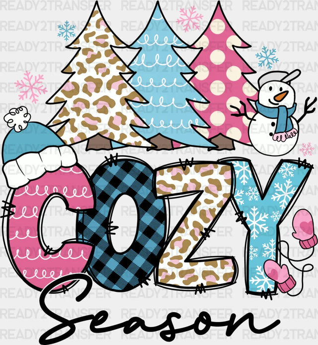 Cozy Season - Winter Iron On DTF Transfer ready2transfer Dark Color Design ( See imaging )
