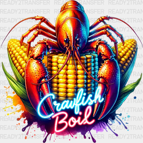 Crawfish Boil Corn Design - Crawfish DTF Transfer