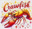 Crawfish Glitter Design - Dtf Transfer
