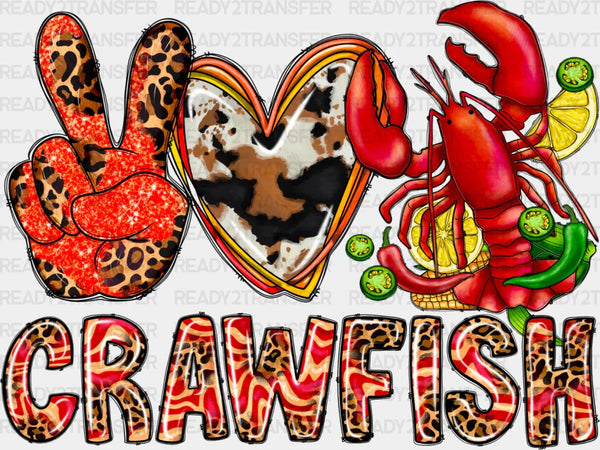 Crawfish Leopard Design - Crawfish Iron On DTF Transfer