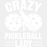 Crazy Pickleball Lady, B&W - Pickleball DTF Transfers ready2transfer Light Color Design (See Imaging)