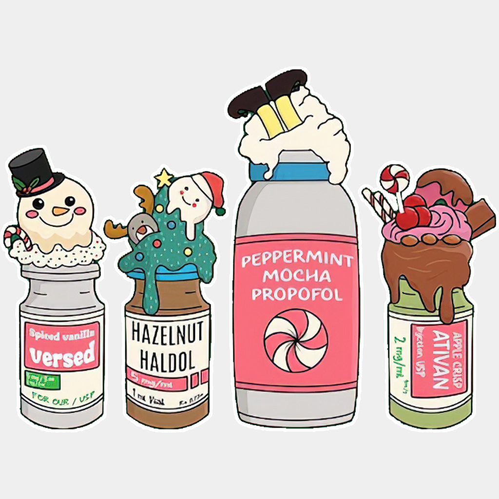 CRNA Drinks - CRNA Nurse DTF Transfers ready2transfer Light Color Design (See Imaging)