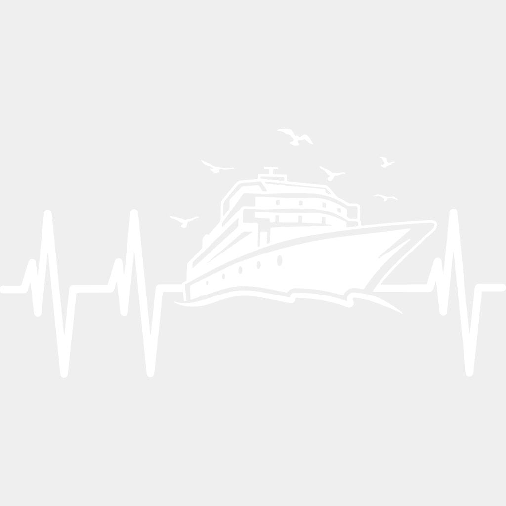 Cruise Ship Heartbeat Design - Family Cruise DTF heat transfer ready2transfer Light Color Design ( See imaging )