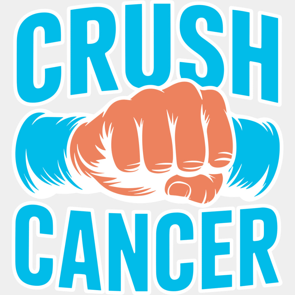 Crush Cancer - Ovarian Cancer DTF Transfers - Adult Unisex - S & M (10’’) / Light Color Design (See Imaging)