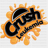 Crush Leukemia Orange Splash - Leukemia DTF Transfers ready2transfer Dark Color Design (See Imaging)