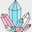 Crystals - Transgender DTF Transfers ready2transfer Dark Color Design (See Imaging)
