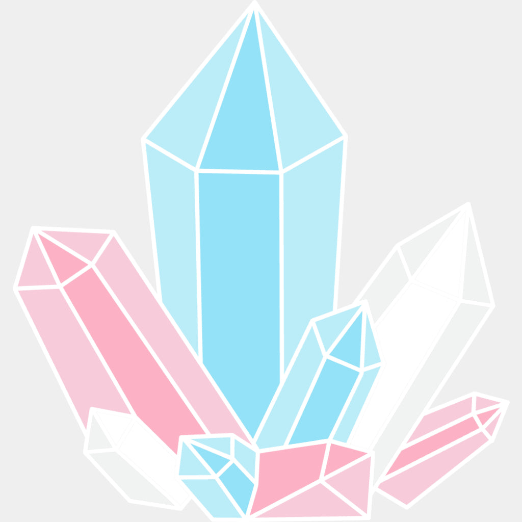Crystals - Transgender DTF Transfers ready2transfer Light Color Design (See Imaging)