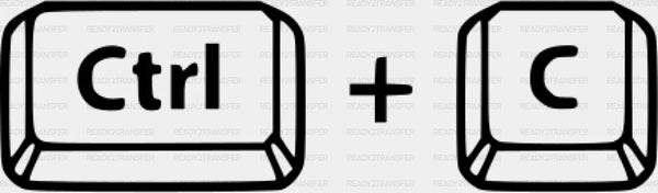 Ctrl + C Father's Day DTF Transfer