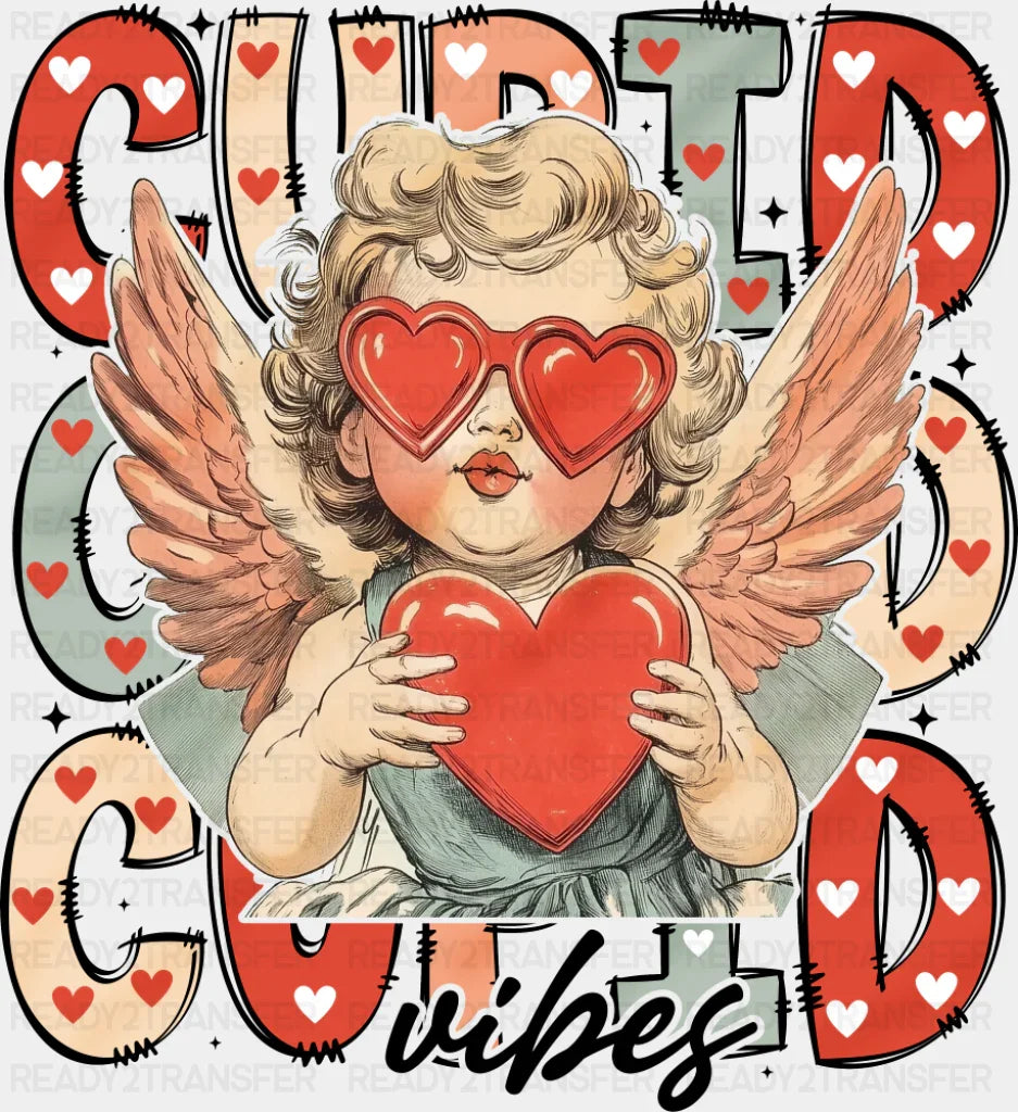 Cupid Vibes Eros Design - Valentine’s Day Dtf Transfer Adult Unisex S & M (10’’) / Dark Color