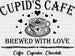 CUPIDS CAFE DTF Transfer ready2transfer Black