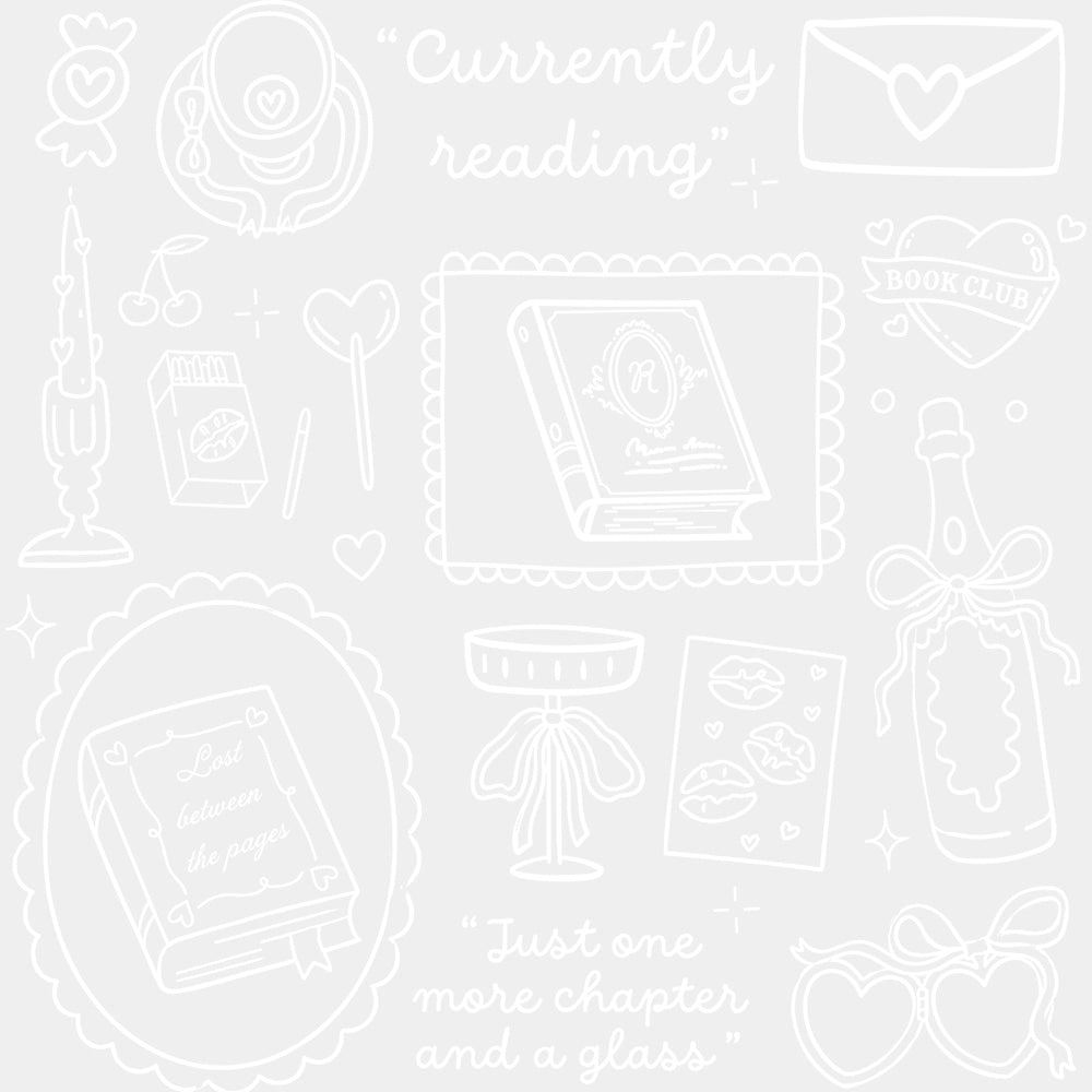 Currently Reading - Reading DTF Transfers - Adult Unisex - S & M (10’’) / Light Color Design (See Imaging)