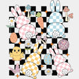Cute Bunny Easter Design Easter DTF Transfer ready2transfer Black