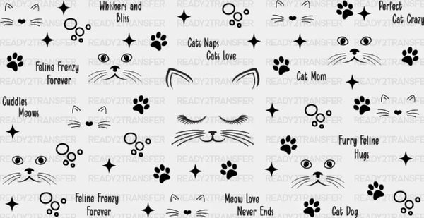 Cute Cat Paw Design - Pets Cup Wrap UV Sticker Permanent UV DTF Decal