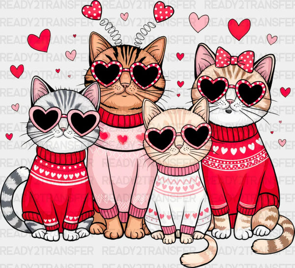 Cute Cats With Glasses - Cat DTF Transfer