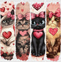 Cute Cats With Hearts - Cat DTF Transfer ready2transfer