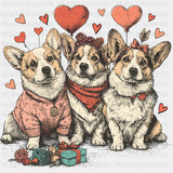 Cute Dogs With Hearts - Valentine's Day DTF Transfers ready2transfer