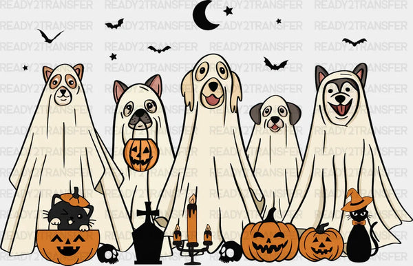 Cute Ghost Dog Halloween DTF Transfer