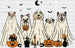 Cute Ghost Dog Halloween DTF Transfer ready2transfer White