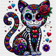 Cute Skull Cat - Day of the Dead DTF Transfers ready2transfer